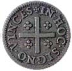 Reverso de 2 Vinténs - Pedro II (Príncipe corona, ceca de Lisboa)