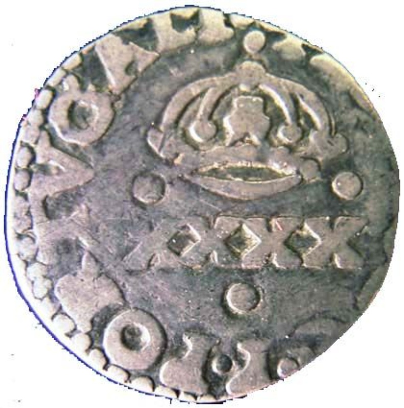 Moneda 2 Vinténs (XXXX) - Reales (Réais) - Pedro Príncipe Regente | 1672 - 1677 - Anverso Anverso de 2 Vinténs (XXXX) - Reales (Réais) - Pedro Príncipe Regente