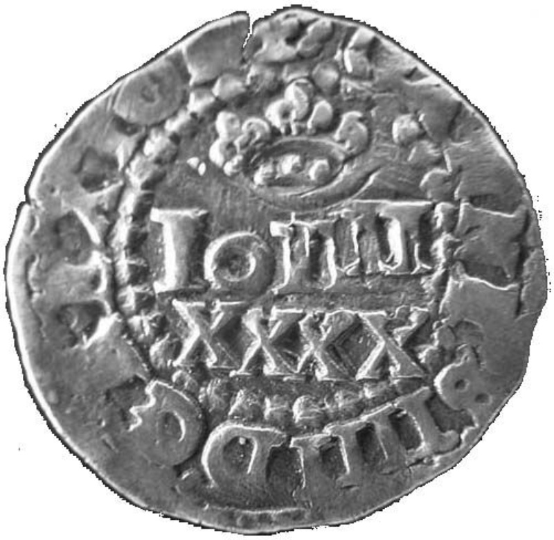Anverso de 2 Vintens (XXXX) de Real (Réais) - João IV (Lisboa)
