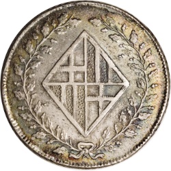 Reverso de 2 y ½ (media) pesetas