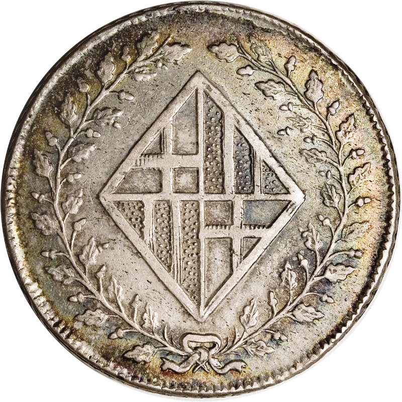 Reverso de 2 y ½ (media) pesetas