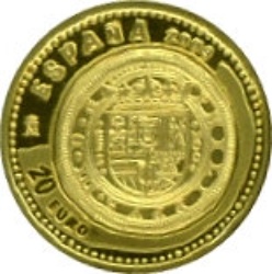 Anverso de 20 Euros (100 Escudos “centén” de Felipe III)