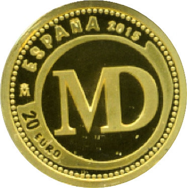 Anverso de 20 Euros (Ceca Madrid y Tipos Maravedí)