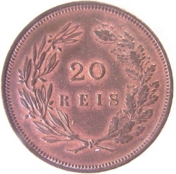Reverso de 20 Reales (Réais) - Carlos I