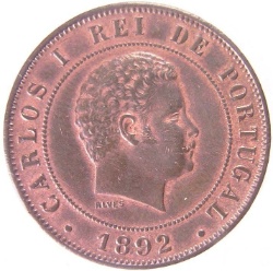 Anverso de 20 Reales (Réais) - Carlos I