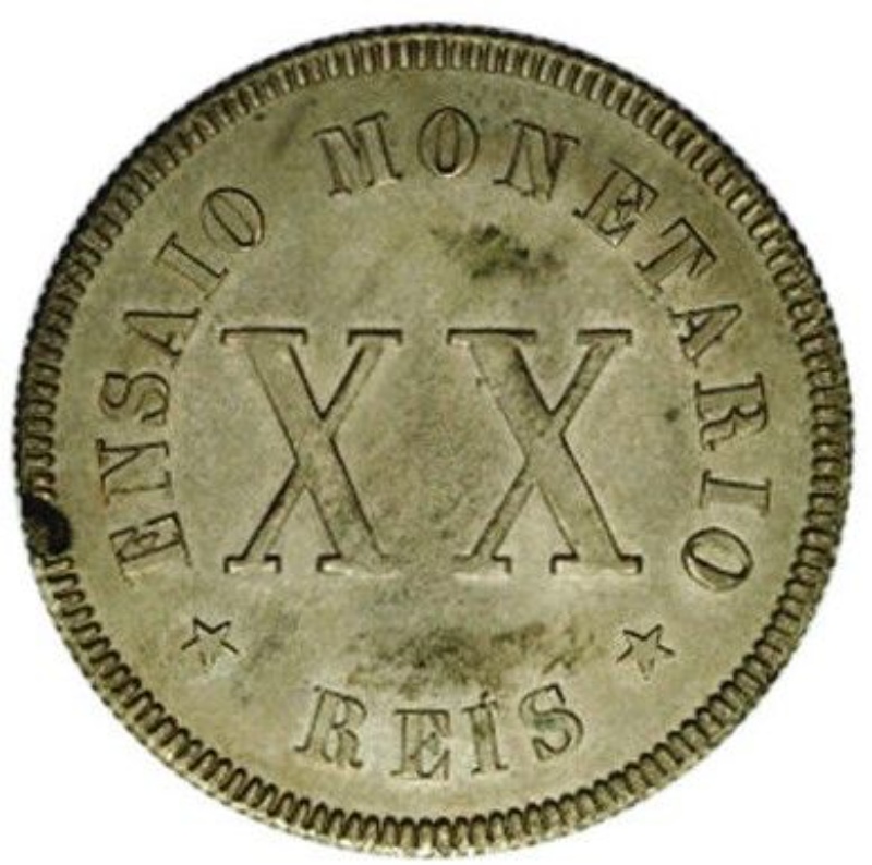 Anverso de 20 Reales (Réais) - Luiz I (Patrón)