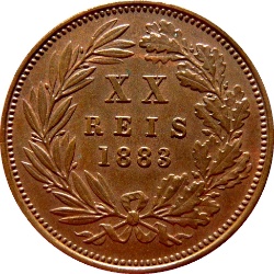 Reverso de 20 Reales (Réais) - Luiz I