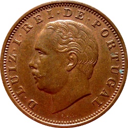 Anverso de 20 Reales (Réais) - Luiz I
