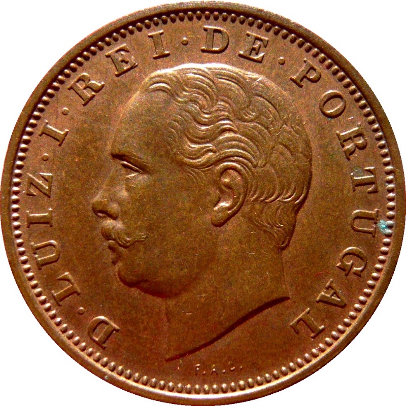 Anverso de 20 Reales (Réais) - Luiz I