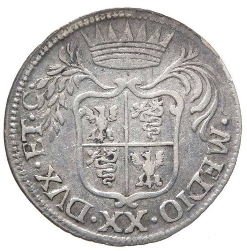 Reverso de 20 Soldi - Carlo VI