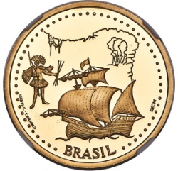Reverso de 200 Escudos (Brasil, Oro)