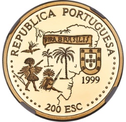 Anverso de 200 Escudos (Brasil, Oro)