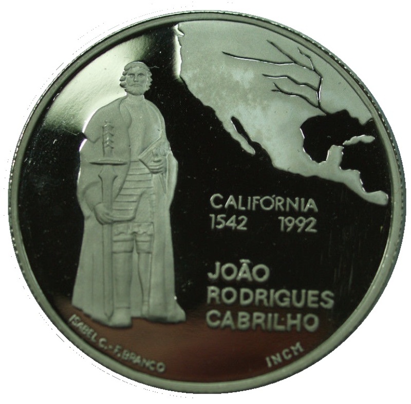 Reverso de 200 Escudos (California; Platino)