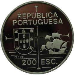 Anverso de 200 Escudos (California; Platino)
