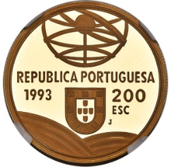 Anverso de 200 Escudos (Espingarda; Oro)