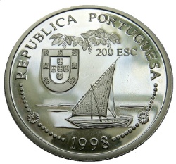 Anverso de 200 Escudos (India, Plata)