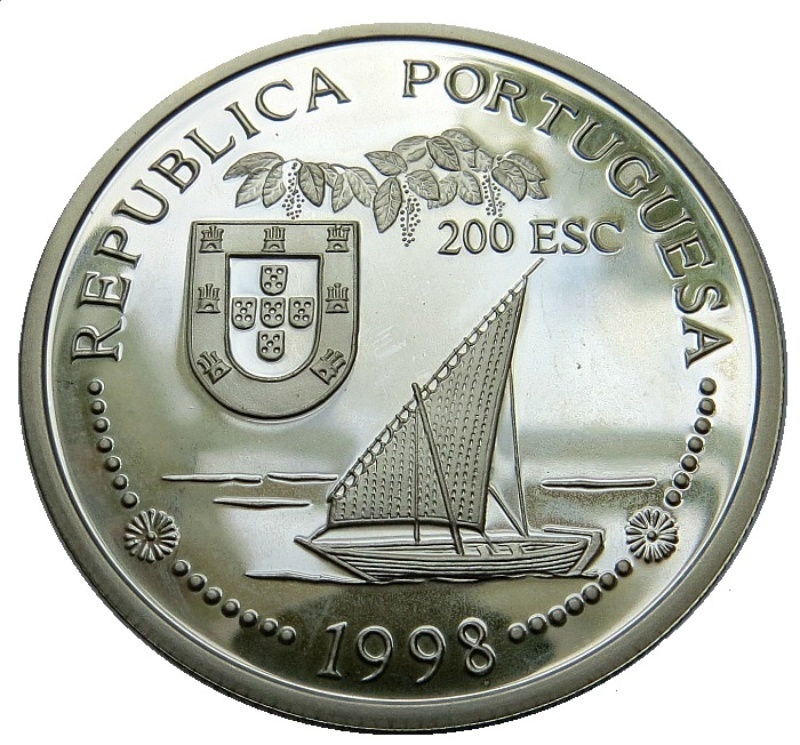 Anverso de 200 Escudos (India, Plata)