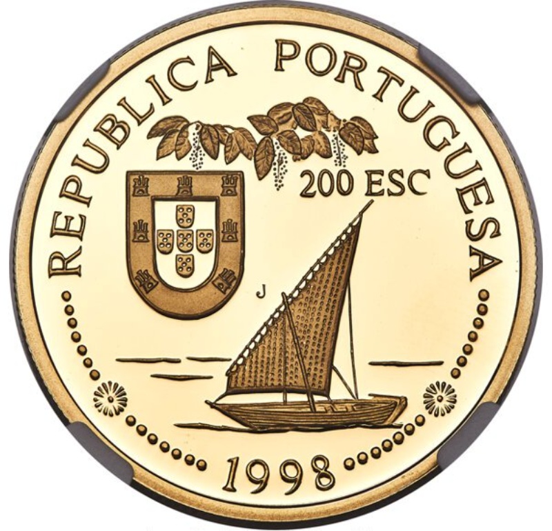 Anverso de 200 Escudos (India, oro)