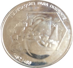 Anverso de 200 Escudos (Navegación hacia el Oeste; Plata)