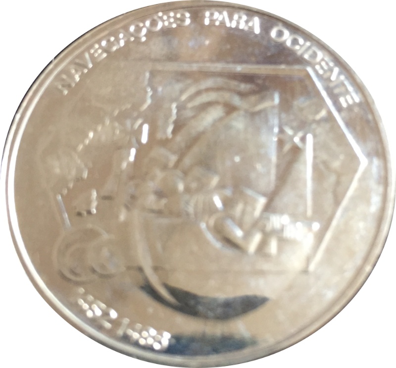 Anverso de 200 Escudos (Navegación hacia el Oeste; Plata)