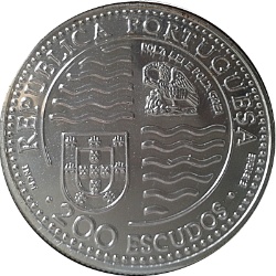 Anverso de 200 Escudos (Príncipe Perfecto, Plata)
