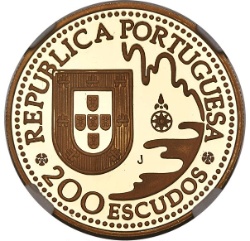 Anverso de 200 Escudos (Tanegashima; Oro)