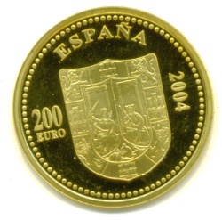 Reverso de 200 Euros (Isabel I de Castilla)