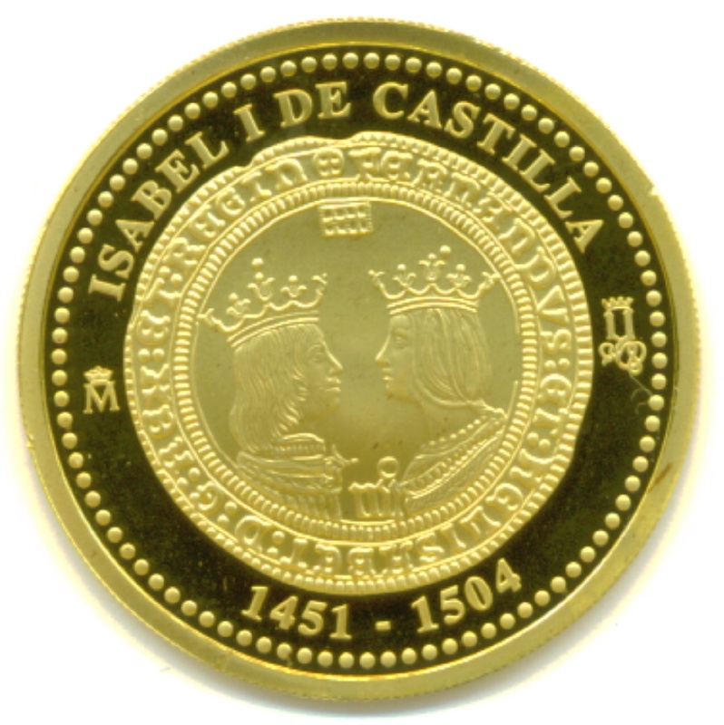 Moneda 200 Euros (Isabel I de Castilla) | 2004 - Anverso Anverso de 200 Euros (Isabel I de Castilla)