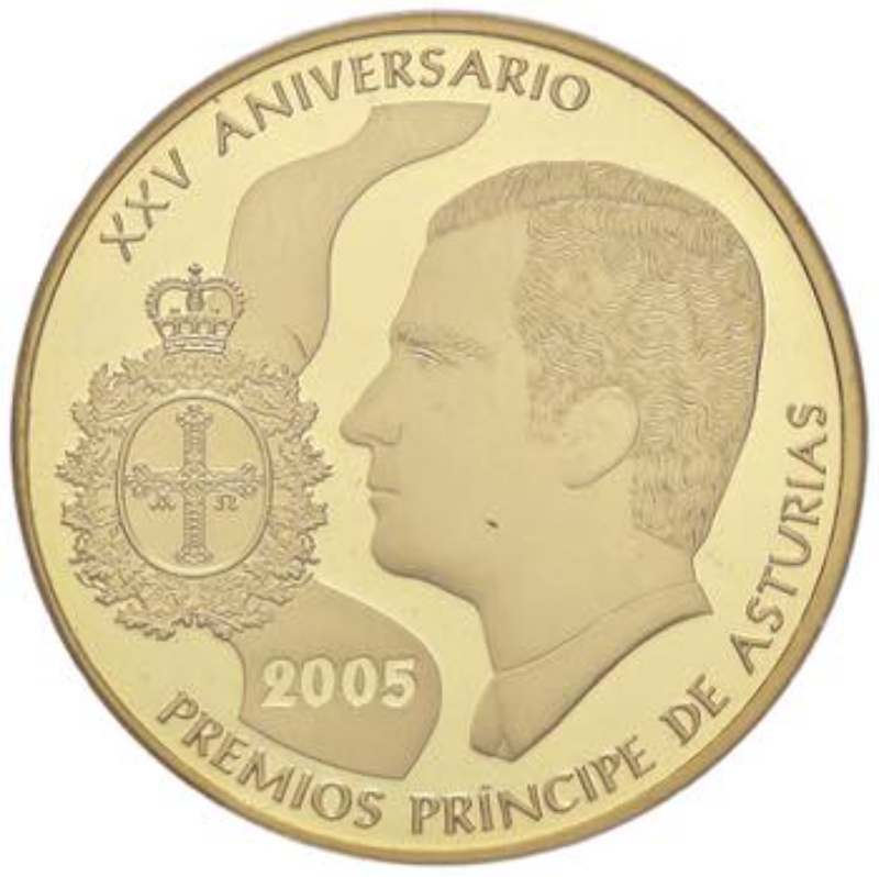 Moneda 200 Euros (Premios Príncipe de Asturias) | 2005 - Reverso Reverso de 200 Euros (Premios Príncipe de Asturias)