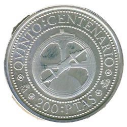 Anverso de 200 Pesetas - Juan Carlos I (Astrolabio)
