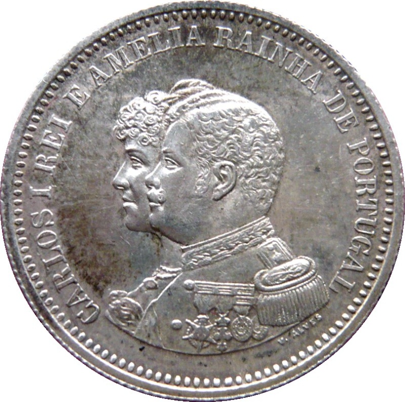 Moneda 200 Reales (Réais) - Carlos I (Descubrimiento de la India) | 1898 - Anverso Anverso de 200 Reales (Réais) - Carlos I (Descubrimiento de la India)