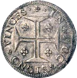 Reverso de 200 Reales (Réais) "½ Cruzado" - Pedro Príncipe Regente