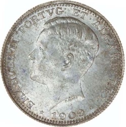 Anverso de 200 Reales (Réais) - Manuel II