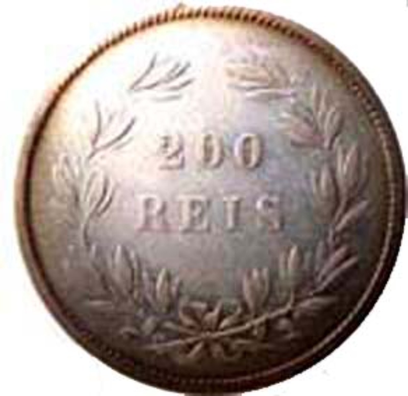 Moneda 200 Reales (Réais) - Pedro V | 1858 - 1861 - Reverso Reverso de 200 Reales (Réais) - Pedro V