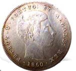 Anverso de 200 Reales (Réais) - Pedro V