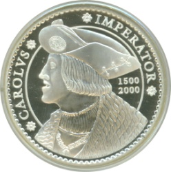 Reverso de 2000 Pesetas (Carlos V, Lübeck)