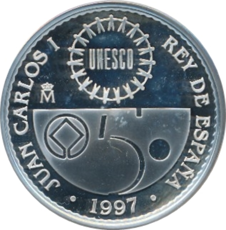 Moneda 2000 Pesetas (Isla de Pascua) | 1997 - Anverso Anverso de 2000 Pesetas (Isla de Pascua)