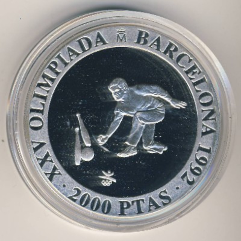 Moneda 2000 Pesetas - Juan Carlos I (Bolos) | 1991 - Anverso Anverso de 2000 Pesetas - Juan Carlos I (Bolos)