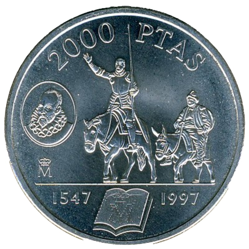 Anverso de 2000 Pesetas - Juan Carlos I (Cervantes)