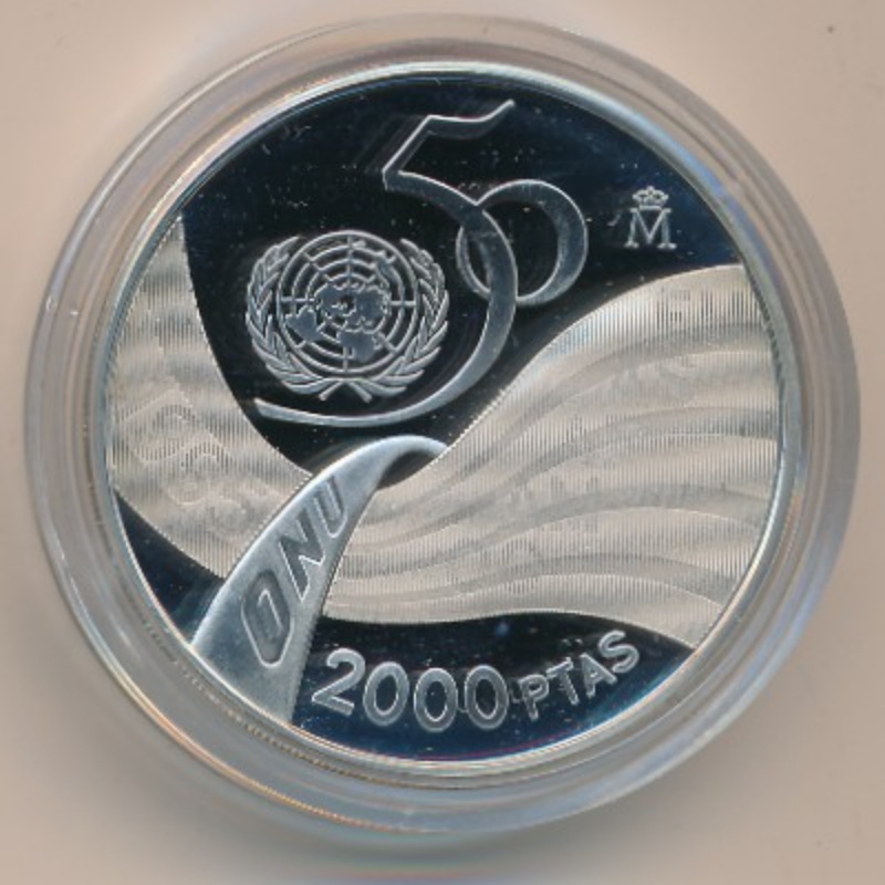 Anverso de 2000 Pesetas - Juan Carlos I (ONU)