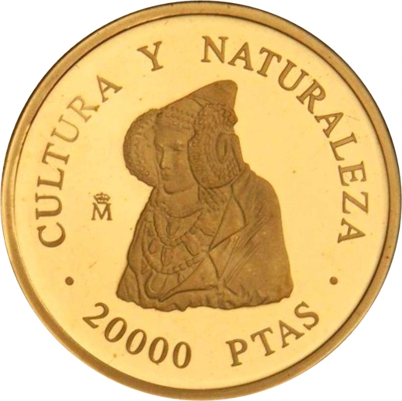 Reverso de 20.000 Pesetas - Juan Carlos I (Dama de Elche)