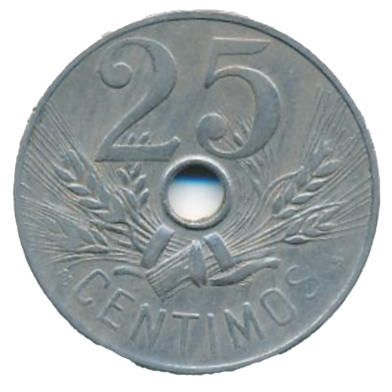 Anverso de 25 Céntimos