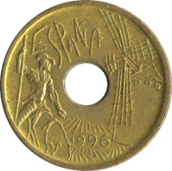 Anverso de 25 Pesetas (Castilla-La Mancha)