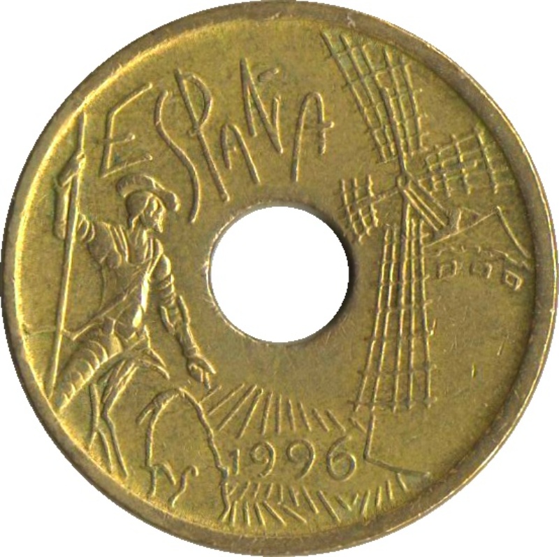 Anverso de 25 Pesetas (Castilla-La Mancha)