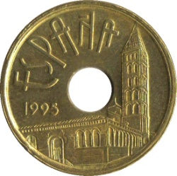Anverso de 25 Pesetas (Castilla y León)