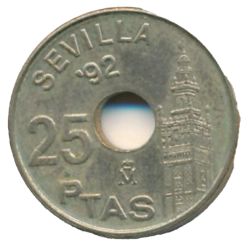 Anverso de 25 Pesetas - Juan Carlos I (Giralda)