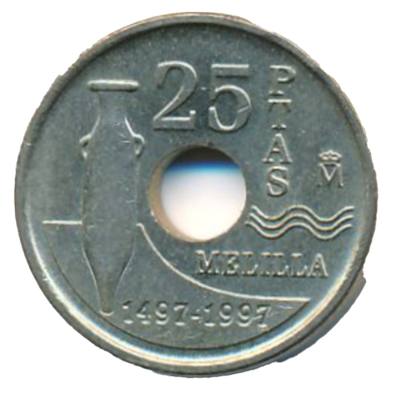 Anverso de 25 Pesetas (Melilla)