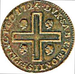 Reverso de 3 Cagliaresi - Vittorio Amedeo II
