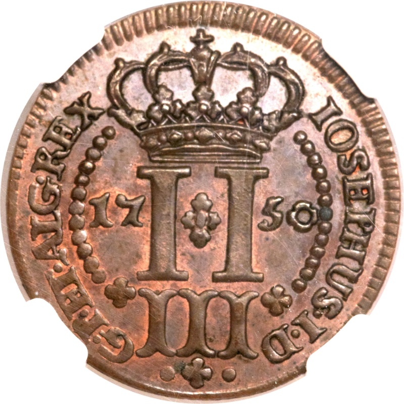 Moneda 3 Reales (Réais) - José I (Patrón) | 1750 - Reverso Reverso de 3 Reales (Réais) - José I (Patrón)