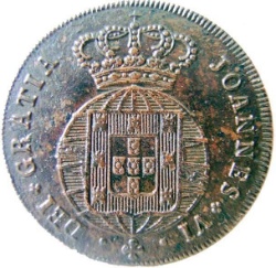 Anverso de 3 Reales (Réais) - Juan VI